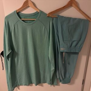 Figs Seaglass Mens Makato Under Scrub Women's High-waist Uman pants L